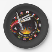 Weltraummissionsabzeichen Pappteller (Vorderseite)