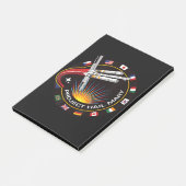 Weltraummissionsabzeichen Post-it Klebezettel (angewinkelt)