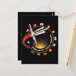 Weltraummissionsabzeichen Postkarte