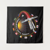 Weltraummissionsabzeichen Wandteppich (Vorderseite (Horizontal))