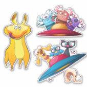 Weltraummonster Aufkleber (Vorderseite)