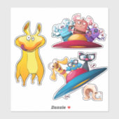 Weltraummonster Aufkleber (Blatt)