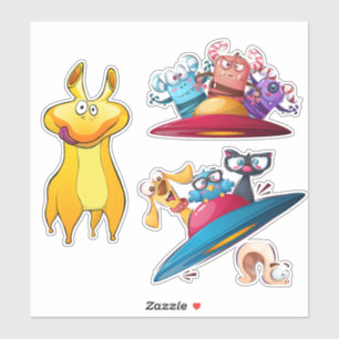 Weltraummonster Aufkleber