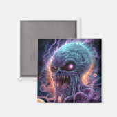 Weltraummonster Horror Art Magnet (Vorderseite/Rückseite)