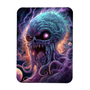 Weltraummonster Horror Art Magnet