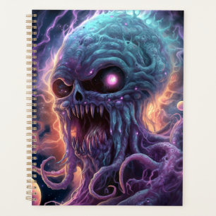 Weltraummonster Horror Art Planer