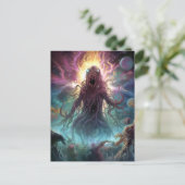 Weltraummonster Horror Postkarte (Stehend Vorderseite)