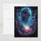 Weltraummonster Horror Postkarte (Vorne/Hinten)