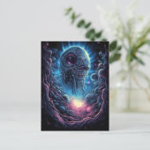 Weltraummonster Horror Postkarte (Stehend Vorderseite)
