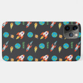 Weltraummuster auf schwarz Case-Mate iPhone hülle (Rückseite (Horizontal))