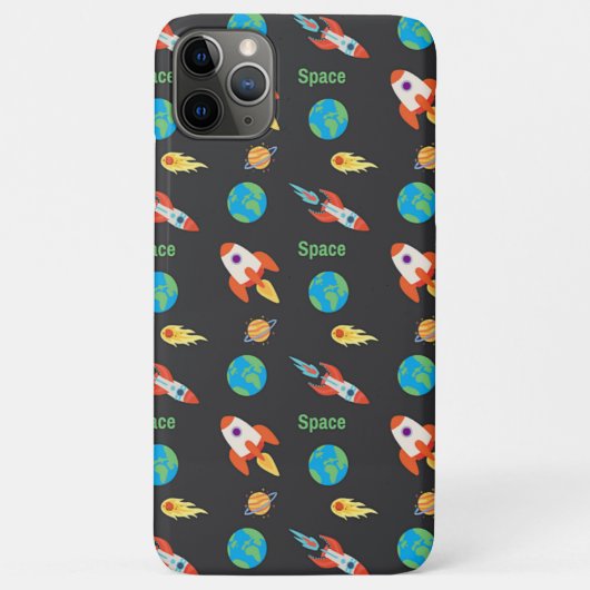 Weltraummuster auf schwarz Case-Mate iPhone hülle (Rückseite)