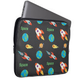 Weltraummuster auf schwarz laptopschutzhülle (Vorne Rechts)