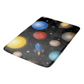 Weltraummuster Badematte (Schrägansicht)