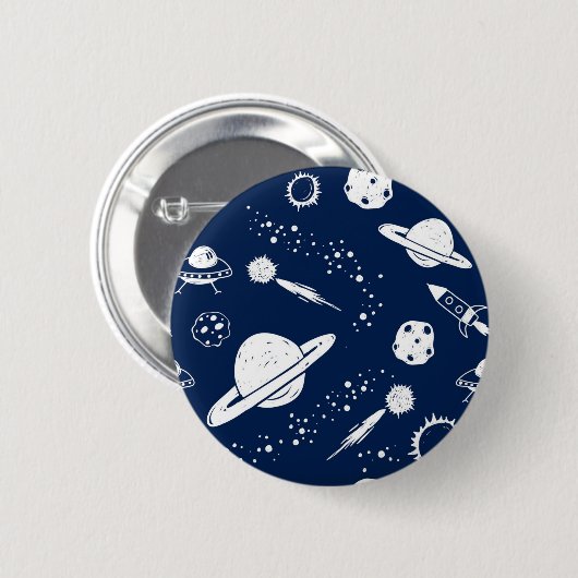 Weltraummuster Button (Vorne & Hinten)