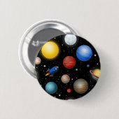 Weltraummuster Button (Vorne & Hinten)