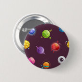 Weltraummuster Button (Vorne & Hinten)