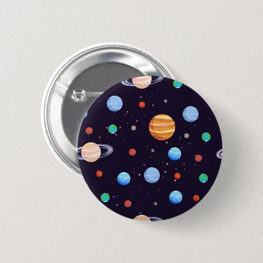Weltraummuster Button (Vorne & Hinten)