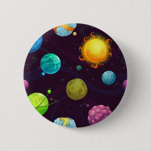 Weltraummuster Button