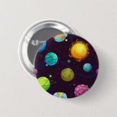 Weltraummuster Button (Vorne & Hinten)