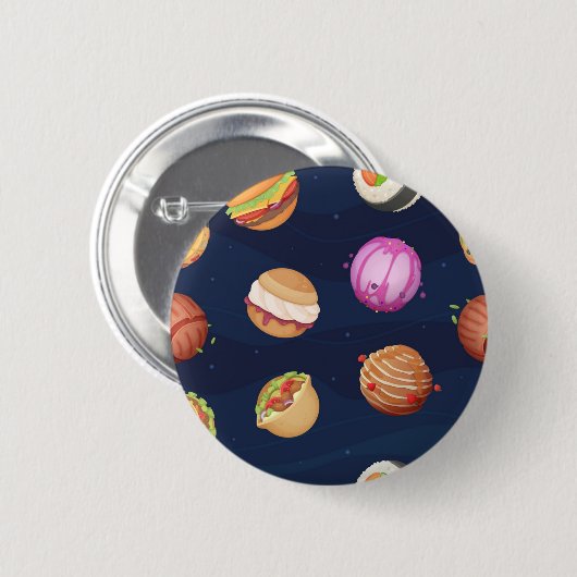 Weltraummuster Button (Vorne & Hinten)