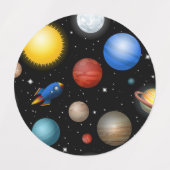 Weltraummuster Etiketten (Design 1)