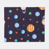 Weltraummuster Fleecedecke (Vorderseite (Horizontal))
