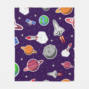 Weltraummuster Fleecedecke