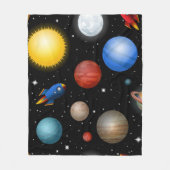 Weltraummuster Fleecedecke (Vorderseite)