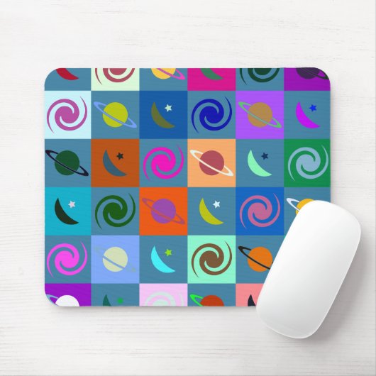 Weltraummuster für Kinder Mousepad (Mit Mouse)