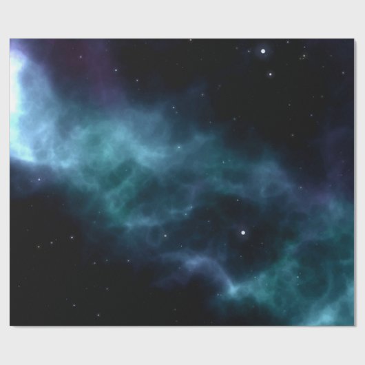 Weltraummuster Geschenkpapier (Flach)