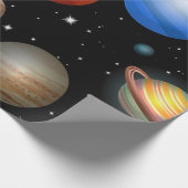 Weltraummuster Geschenkpapier (Ecke)