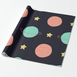Weltraummuster Geschenkpapier