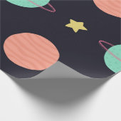 Weltraummuster Geschenkpapier (Ecke)