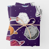 Weltraummuster Geschenkpapier Set (Beispiel)