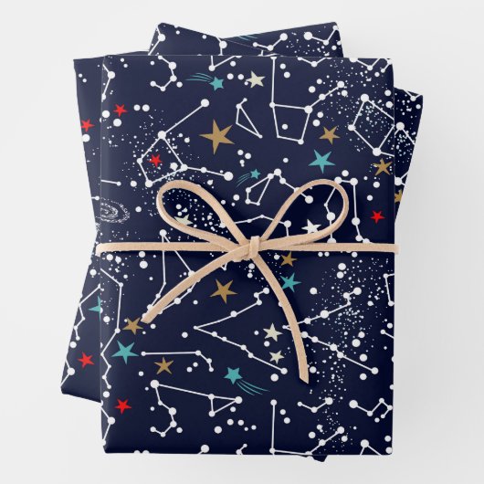 Weltraummuster geschenkpapier set (Beispiel)