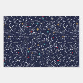 Weltraummuster geschenkpapier set (Vorderseite)