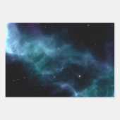 Weltraummuster Geschenkpapier Set (Vorderseite 2)