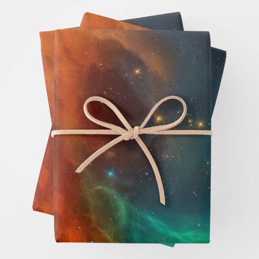 Weltraummuster Geschenkpapier Set (Beispiel)