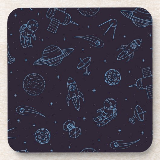 Weltraummuster Getränkeuntersetzer (Vorderseite)