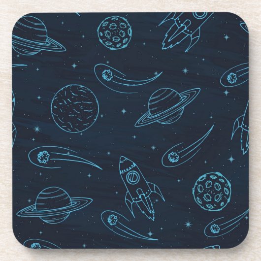 Weltraummuster Getränkeuntersetzer (Vorderseite)