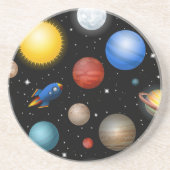 Weltraummuster Getränkeuntersetzer (Vorne)