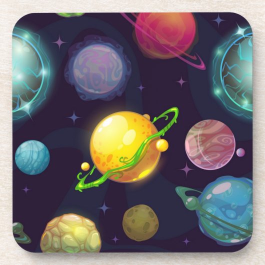 Weltraummuster Getränkeuntersetzer (Vorderseite)