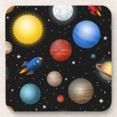 Weltraummuster Getränkeuntersetzer (Vorderseite)