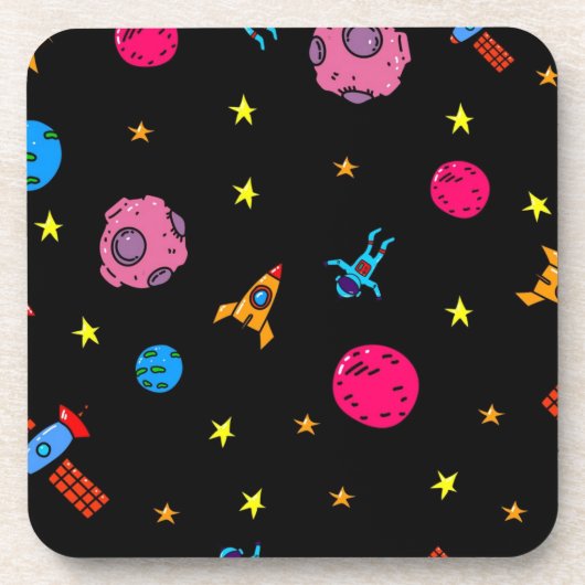Weltraummuster Getränkeuntersetzer (Vorderseite)