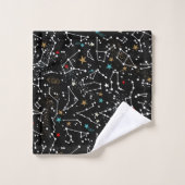 Weltraummuster-Handtuch Badhandtuch Set (Waschlappen)