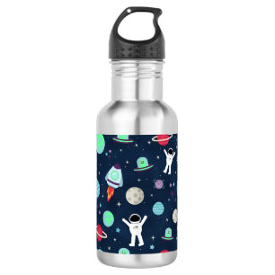 Weltraummuster-Illustration Edelstahlflasche