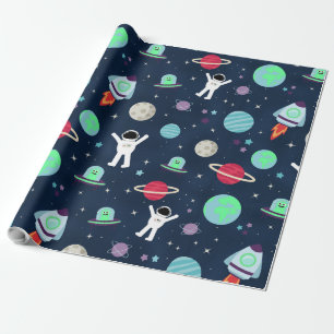 Weltraummuster-Illustration Geschenkpapier