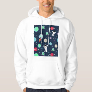 Weltraummuster-Illustration Hoodie