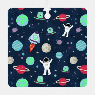 Weltraummuster-Illustration Ornament Aus Metall