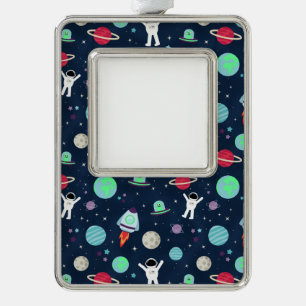 Weltraummuster-Illustration Rahmen-Ornament Silber